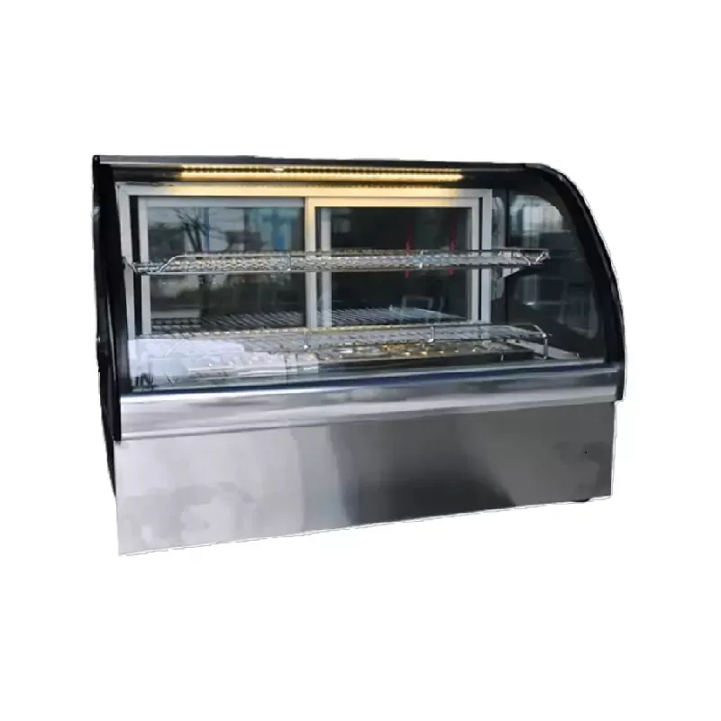 Commercial Electric Countertop Cake Showcase 1200mm, Cambered Glass, 2 Shelves, 400W WG-TS-3