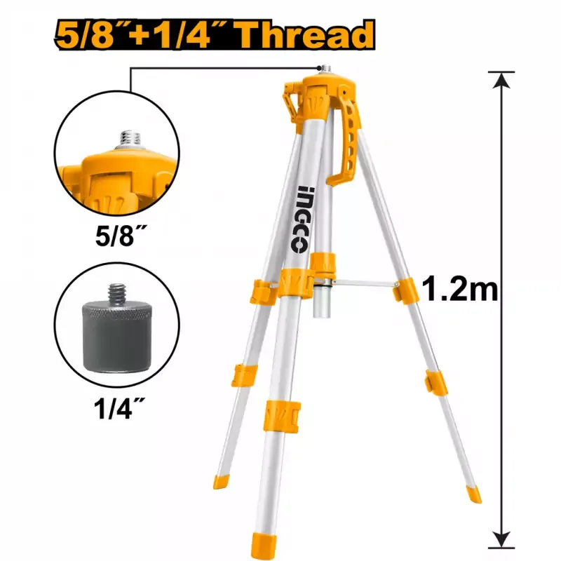 Ingco Tripod for Laser Levels 120cm 1.2m HLLT01152