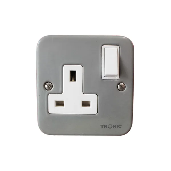 Tronic Metal 13A Switched Socket Outlet
