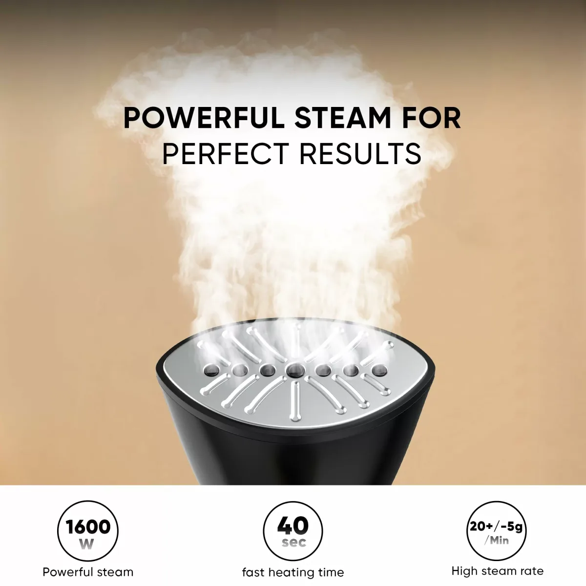 Nikai Garment Steamer 180Ml Tank Hand Held 2000W NGS77H Overheat Protection Power Indicator Removable Water Tank Temperature Control