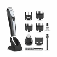 WAHL Lithium Ion OptimUS Grooming Kit, Lithium Ion Rechargeable Trimmer, Foil Shaver And Detailer For Multi Grooming Needs, 4 Comb Attachments For Different Beard Lengths, 3 Hours Run Time, 09885-027