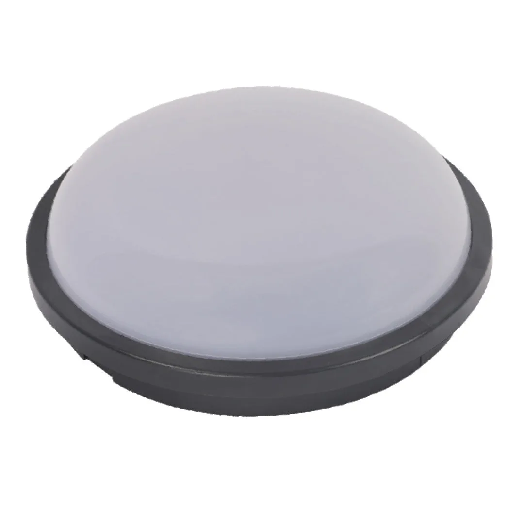 Tronic Round Black LED Warm White Bulkhead 15 Watts