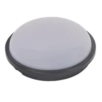 Tronic Round Black LED Warm White Bulkhead 15 Watts