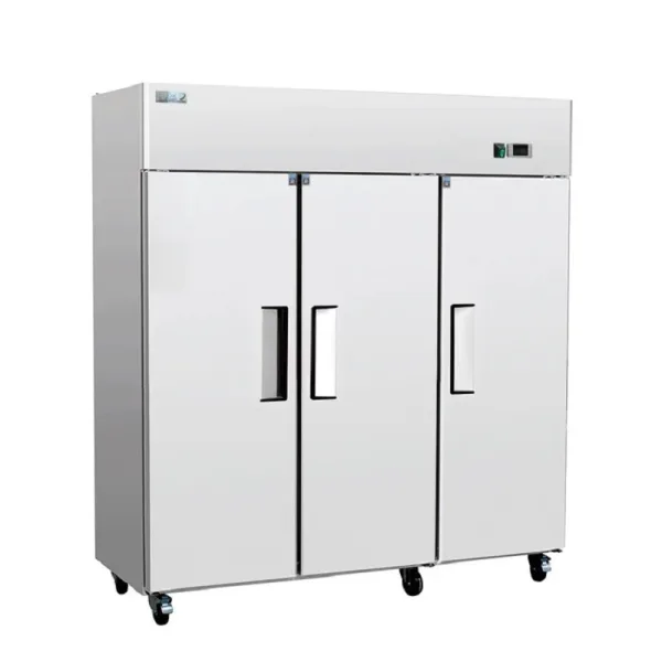 Commercial Electric Static Cooling Upright Chiller, 1567L Massive Capacity Triple-Door Vertical Refrigerator, Professional Dixell Controlled Industrial Storage STUC-3PN
