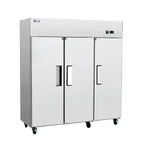 Commercial Electric Static Cooling Upright Chiller, 1567L Massive Capacity Triple-Door Vertical Refrigerator, Professional Dixell Controlled Industrial Storage STUC-3PN