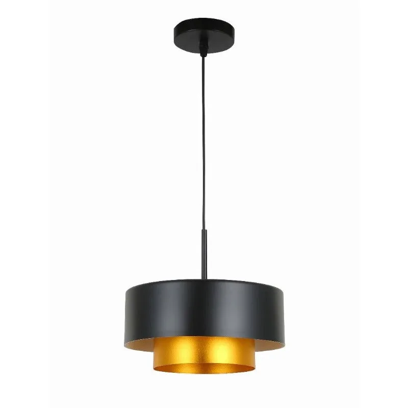 Tronic Vintage Black Pendant with Gold Layer