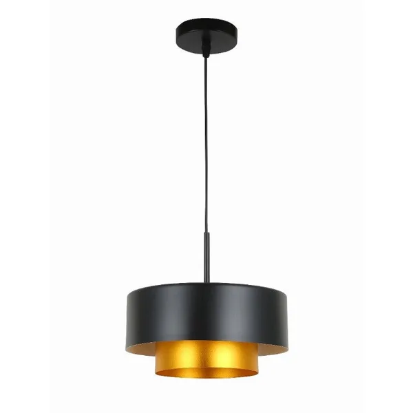 Tronic Vintage Black Pendant with Gold Layer