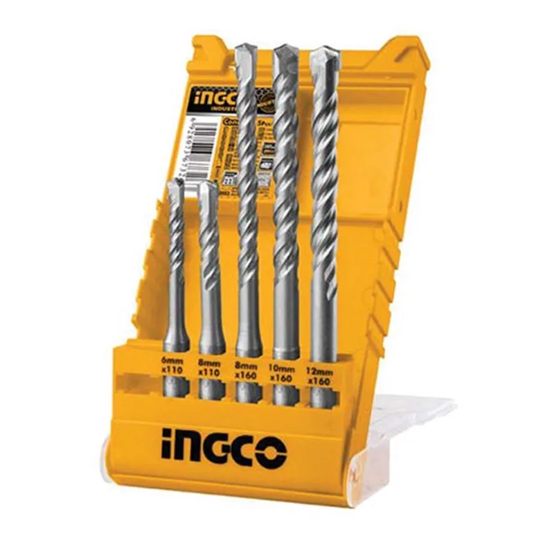 Ingco SDS Plus Hammer Drill Bits Set Pack of 5 AKD2052