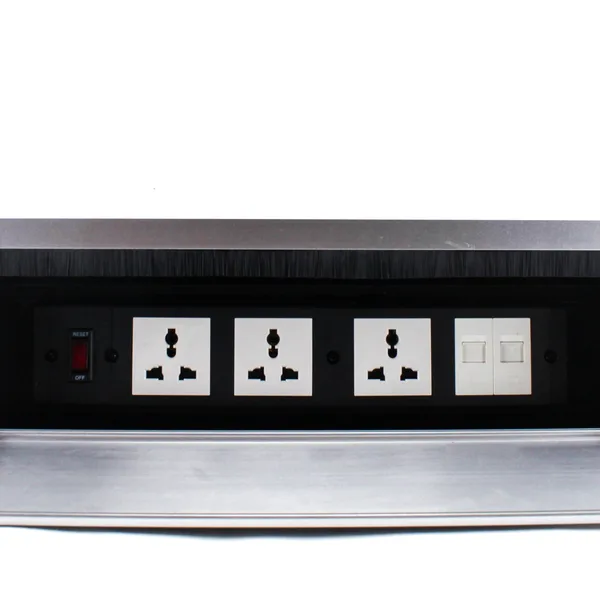 Tronic Desk Socket Universal x 3 + RJ45 Data x 2