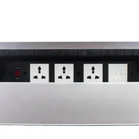 Tronic Desk Socket Universal x 3 + RJ45 Data x 2
