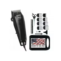 Wahl Corded Hair Clipper Kit Home Pro 300 Series with with 8 Combs, Cleaning Tools & Case Black 9247-1327