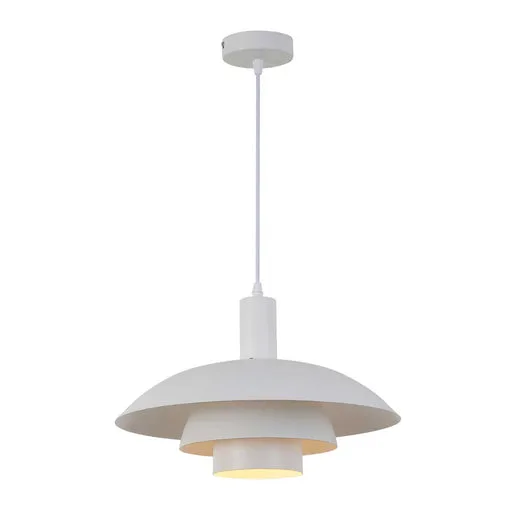 Tronic Scandinavian White Layered Dome Pendant Light