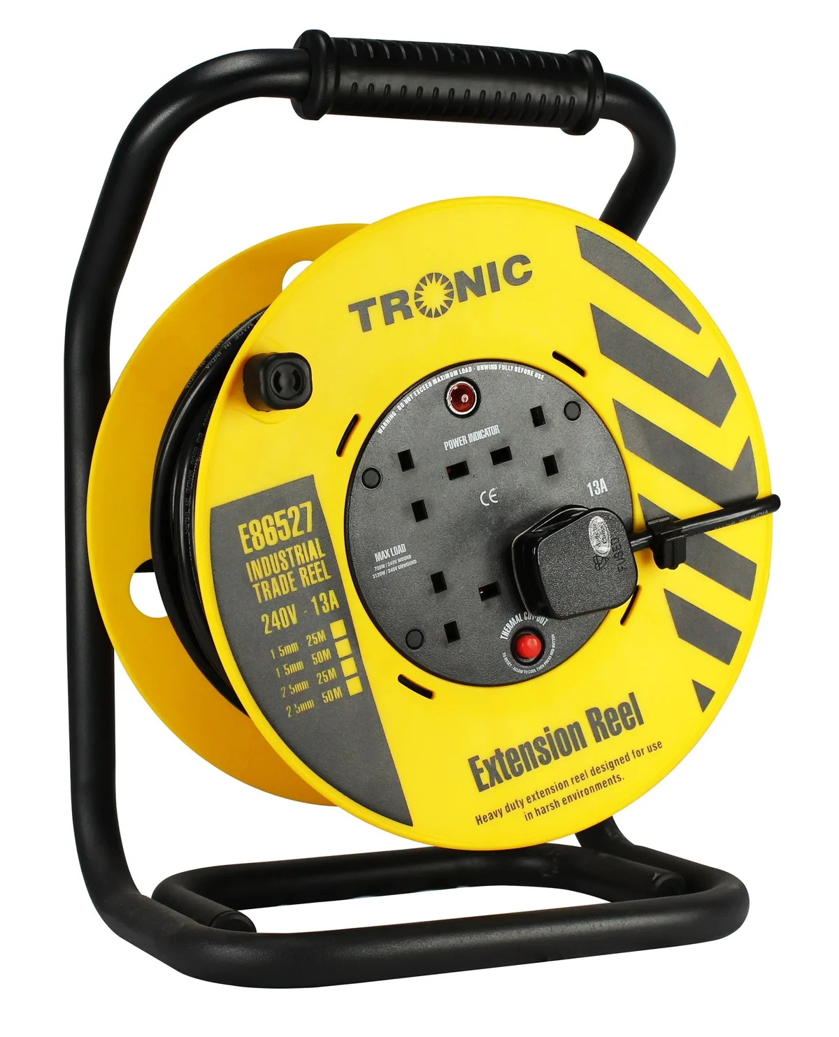 Tronic Extension Reel 25 Meter 2.5mm 3 Core