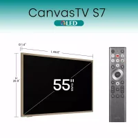 Hisense 55" Class QLED 4K Canvas Smart TV - , Dolby Vision HDR Google 144Hz, Art Mode, Anti-Glare Panel, Hi-Matte Display, Frame & UltraSlim 55S7N
