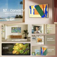 Hisense 55" Class QLED 4K Canvas Smart TV - , Dolby Vision HDR Google 144Hz, Art Mode, Anti-Glare Panel, Hi-Matte Display, Frame & UltraSlim 55S7N