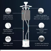 Nikai Garment Steamer 2L Tank Suit Hanger 2000W NGS892AB Overheat Protection 10 Steam Levels Double Aluminum Poles