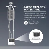 Nikai Garment Steamer 2L Tank Suit Hanger 2000W NGS892AB Overheat Protection 10 Steam Levels Double Aluminum Poles