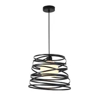 Tronic Modern Spiral Pendant Light with Frosted Glass Globe