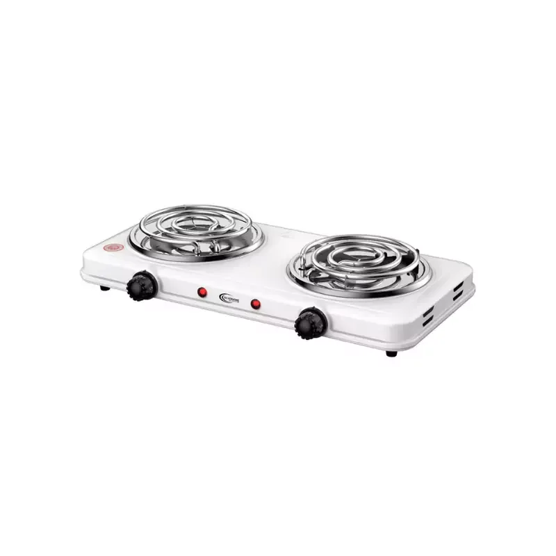 Silverdome Electric Coil Cooker Double Hotplate Compact Design for Home & Office Use DCC-100