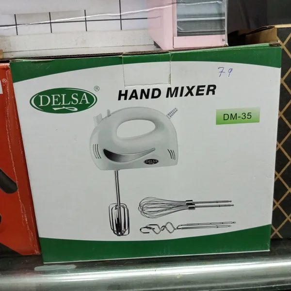 Delsa Hand Mixer DM-35 White – Electric Handheld Mixer for Baking, Whipping & Kneading