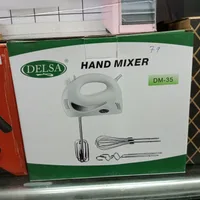 Delsa Hand Mixer DM-35 White – Electric Handheld Mixer for Baking, Whipping & Kneading