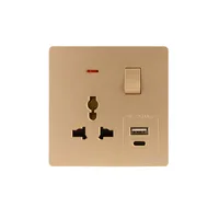 Tronic Universal Single Switch Socket with USB + Type C