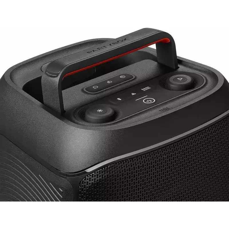 JBL Portable Bluetooth Party Speaker 160W, Foldable Handle, Powerful JBL Pro Sound, Futuristic lightshow, Up to 12 Hours of Play time, Splash Proof, Dual Mic & Guitar Inputs PartyBox Club 120