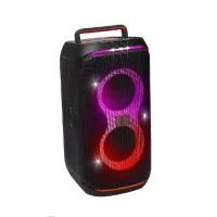 JBL Portable Bluetooth Party Speaker 160W, Foldable Handle, Powerful JBL Pro Sound, Futuristic lightshow, Up to 12 Hours of Play time, Splash Proof, Dual Mic & Guitar Inputs PartyBox Club 120