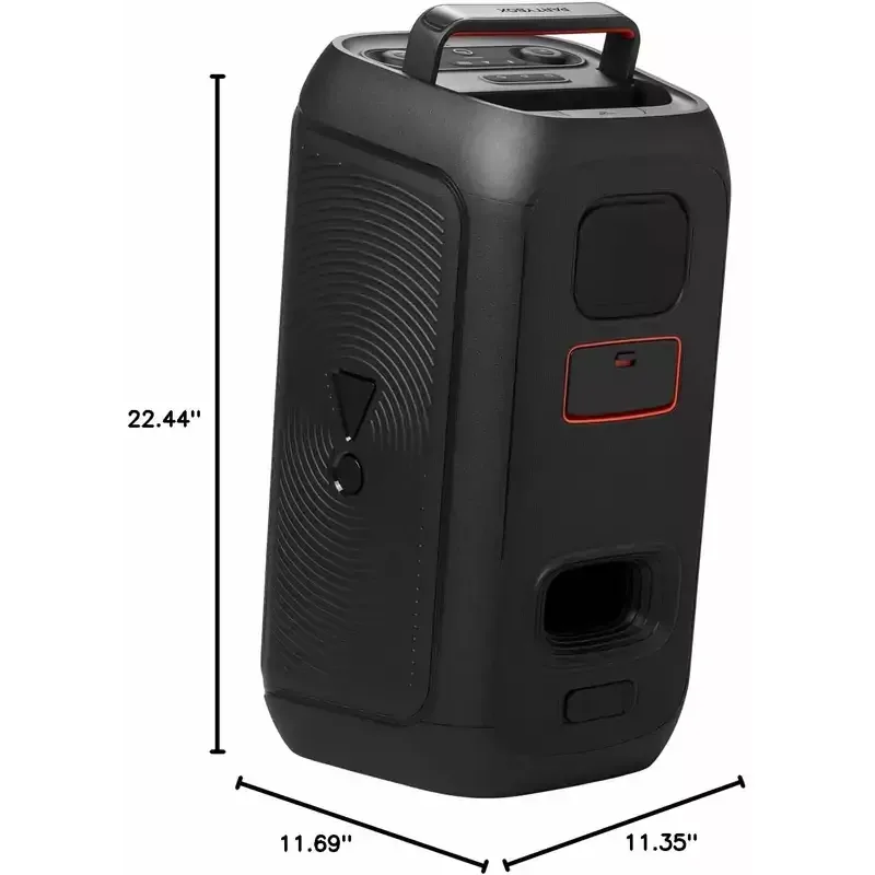 JBL Portable Bluetooth Party Speaker 160W, Foldable Handle, Powerful JBL Pro Sound, Futuristic lightshow, Up to 12 Hours of Play time, Splash Proof, Dual Mic & Guitar Inputs PartyBox Club 120
