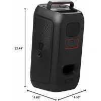 JBL Portable Bluetooth Party Speaker 160W, Foldable Handle, Powerful JBL Pro Sound, Futuristic lightshow, Up to 12 Hours of Play time, Splash Proof, Dual Mic & Guitar Inputs PartyBox Club 120