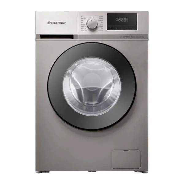 Westpoint Washing Machine 9kg, Front Load, Inverter Motor, 1400 RPM, Energy Efficient, Silver WMT-914A24.S