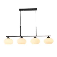 Tronic Black and White 4-Light Linear Pendant