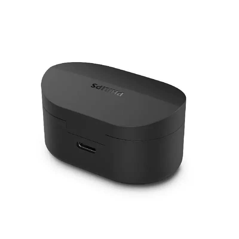 Philips True Wireless Earbuds, 6mm Drivers, IPX4 Splash/Sweat Resistant, Clear Call Quality TAT1108BK/97