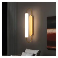 Tronic Sleek Brass and Opal Glass Wall Light