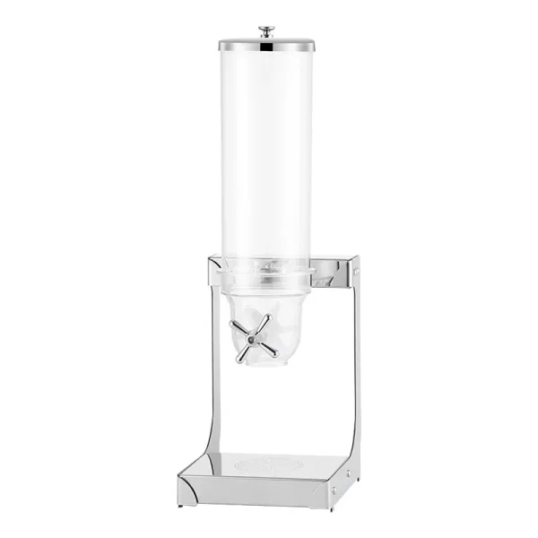 Commercial Electric Single Cereal Dispenser 3.5L, Transparent PC Container, Stainless Steel Base WG-A3.5L