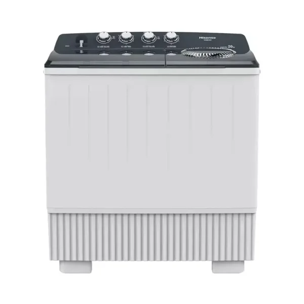 Hisense Washing Machine 6kg Manual, Twin Tub, Rust Proof, Plastic Body, Low Noise, White WSTF203