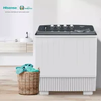 Hisense Washing Machine 6kg Manual, Twin Tub, Rust Proof, Plastic Body, Low Noise, White WSTF203