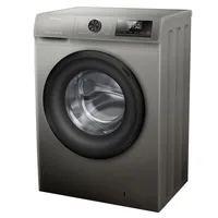 Hisense Washing Machine 9kg Front Loading, Steam Wash, Durable Inverter, Quick Wash, Delay End, Drum Clean, Self Diagnosis Silver WFQP9012VMT