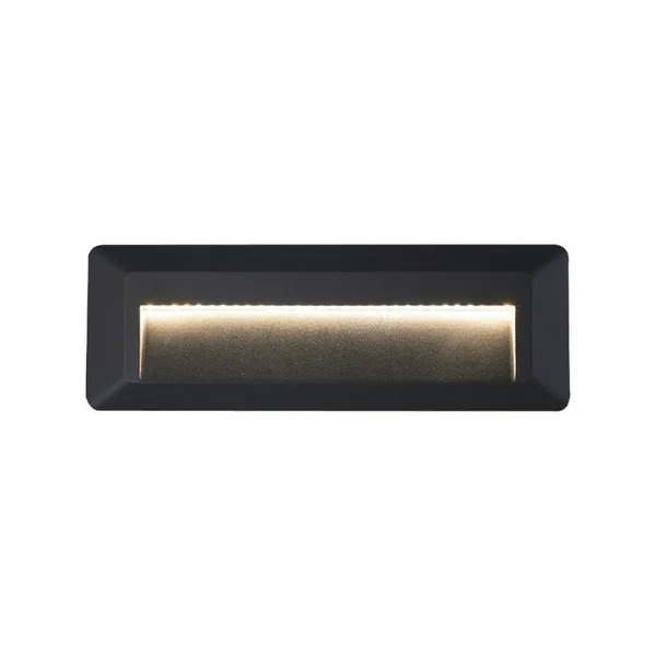 Tronic Rectangular Black LED Step Light