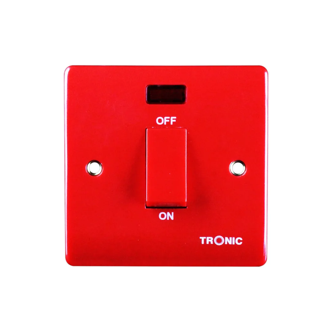 Tronic Red Cooker Switch - 45A with Neon Indicator