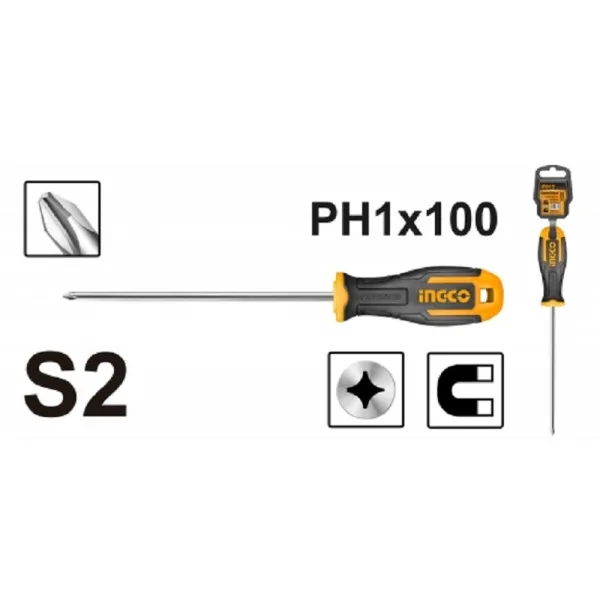 Ingco Phillips Screwdriver 100mm HS68PH1100