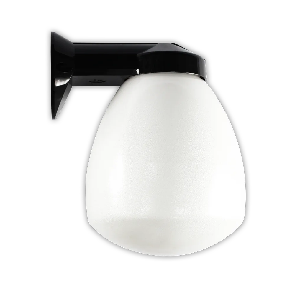 Tronic Black Proclain Wall Glass Dome Light