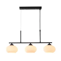 Tronic Black & White 3-Light Glass Pendant