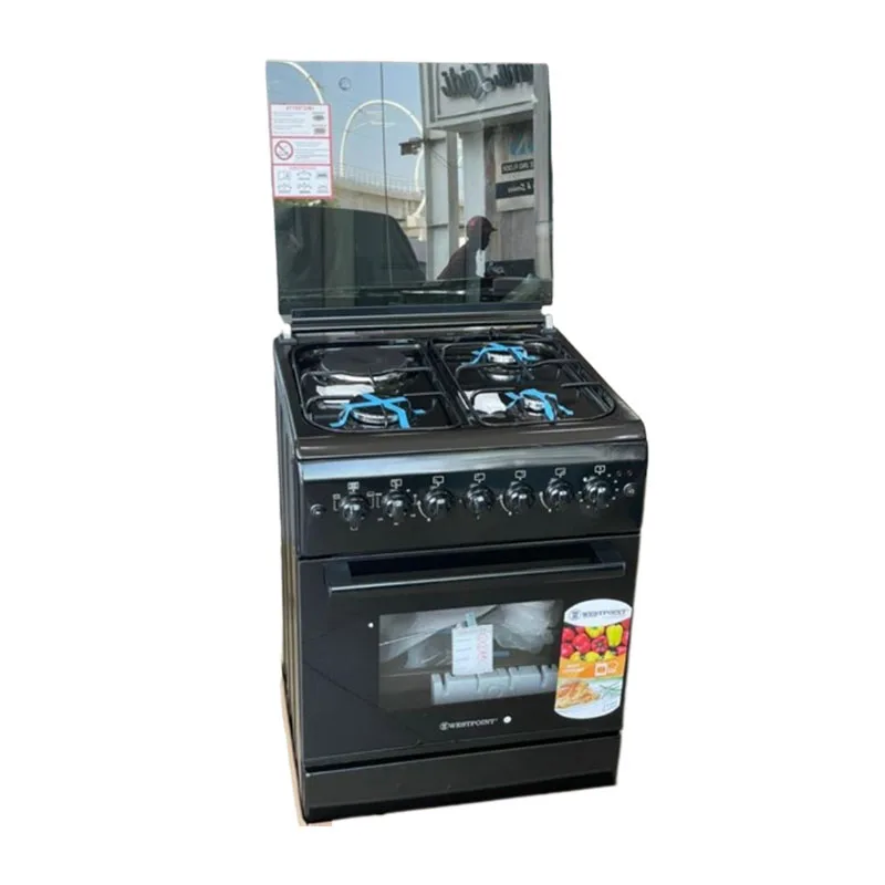 Westpoint Standing Cooker 60x60, 3 Gas Burnerr, 1 Electric Plate, Electric Oven with Grill WCER6631E0SN