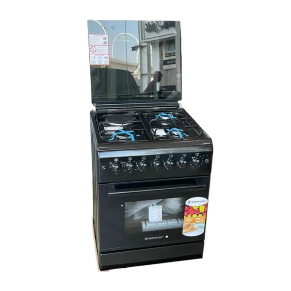 Westpoint Standing Cooker 60x60, 3 Gas Burnerr, 1 Electric Plate, Electric Oven with Grill WCER6631E0SN