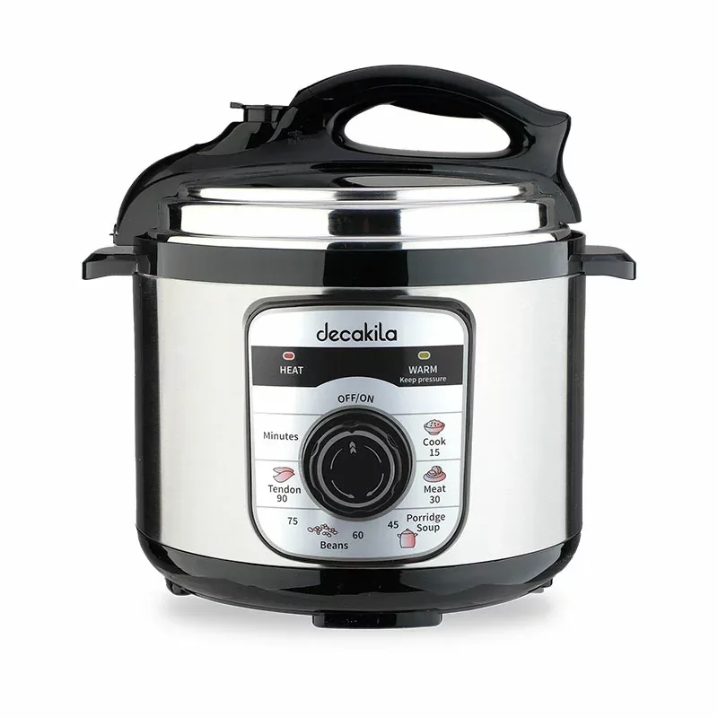 Decakila Pressure Cooker Electric 5l Digital Nonstick Coating 900w Keer039m mechanical knob switch operation single side nonstick pot coating