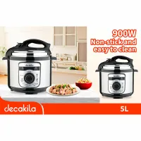 Decakila Pressure Cooker Electric 5l Digital Nonstick Coating 900w Keer039m mechanical knob switch operation single side nonstick pot coating