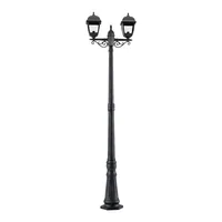 Tronic Twin Head Garden Post Light - E27 IP44