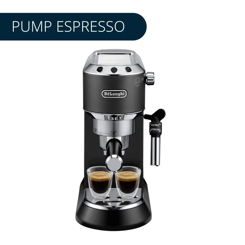 Delonghi Dedica Style Manual Barista Espresso Machine, Cappuccino, Milk Frother, Black EC685.BK