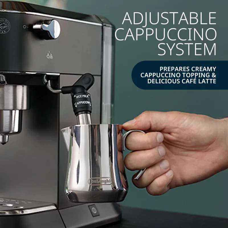 Delonghi Dedica Style Manual Barista Espresso Machine, Cappuccino, Milk Frother, Black EC685.BK